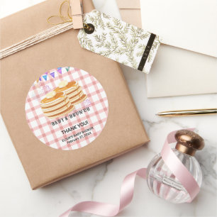 Baby & Brunch feestelijke souffle Baby shower Ronde Sticker