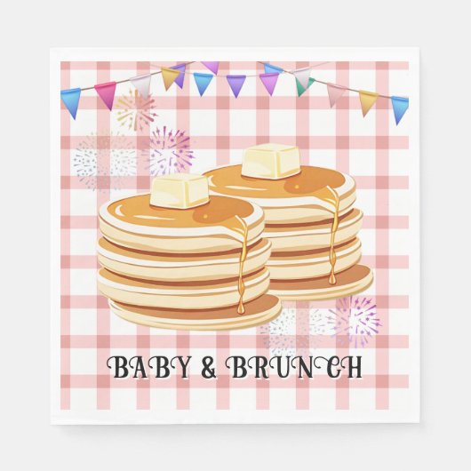 Baby & Brunch feestelijke souffle Baby shower Servet (Voorkant)