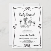 Baby Brunch Genderneutraal Baby shower Kaart (Voorkant)