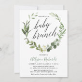 Baby brunch genderneutraal eucalyptus kaart (Voorkant)