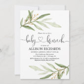 Baby brunch genderneutraal grieks baby shower kaart (Voorkant)