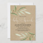 Baby brunch genderneutraal rustisch baby shower kaart (Voorkant)