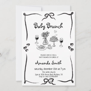Baby Brunch Geslacht Neutrale Baby shower Kaart