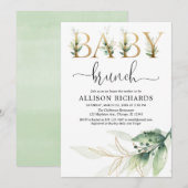 Baby brunch groene kleuren geslachtsneutrale babys kaart (Voorkant / Achterkant)