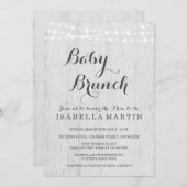 Baby Brunch Invitation Kaart (Voorkant / Achterkant)