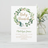 Baby Brunch Invitation Kaart (Staand voorkant)