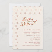 Baby Brunch | Minimalistische Boho Kaart (Voorkant)