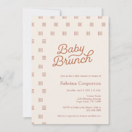 Baby Brunch | Minimalistische Boho Kaart