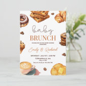 Baby Brunch Neutraal Baby shower Uitnodigen, Ontbi Kaart (Staand voorkant)