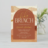 Baby Brunch Neutrale Toon Folie Uitnodiging (Staand Voorkant)