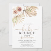 Baby Brunch Pampas Grass Boho Baby shower Kaart (Voorkant)
