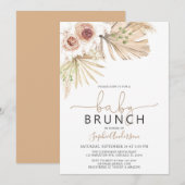 Baby Brunch Pampas Grass Boho Baby shower Kaart (Voorkant / Achterkant)