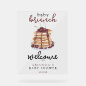 Baby Brunch Pannenkoeken Sweet Cherry Baby shower Acryl Bord (Voorkant)