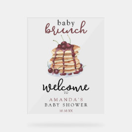 Baby Brunch Pannenkoeken Sweet Cherry Baby shower Acryl Bord