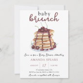 Baby Brunch Pannenkoeken Sweet Cherry Baby shower Kaart (Voorkant)