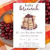 Baby Brunch Pannenkoeken Sweet Cherry Baby shower Kaart