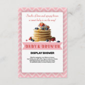 Baby & Brunch Roze Aardbeienpannenkoeken Baby show Informatiekaartje (Voorkant)