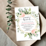 Baby brunch roze goudbruin baby shower kaart<br><div class="desc">Voor een geavanceerdere aanpassing van dit ontwerp,  selecteer hierboven eenvoudig de knoop "van het Aanpassen"!</div>