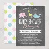 Baby Brunch | Uitnodiging tot Baby shower (Voorkant / Achterkant)