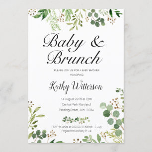 baby brunch - uitnodiging voor een meisje of jonge