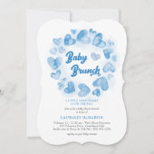Baby Brunch Valentijns  Heart Boy Baby shower Kaart (Voorkant)