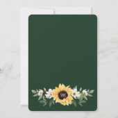 Baby Brunch Waterverf Sunflower Baby shower Kaart (Achterkant)
