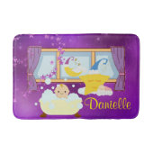 Baby Bubble Bath Paarse Moon & Stars Badmat (Voorkant)