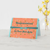 Baby Bubbles Gefeliciteerd met je nieuwe baby Kaart (Gele Bloem)