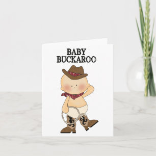 Baby Buckaroo Westerne Aangepaste Geboorteaankondi Aankondiging