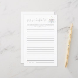 Baby Bucket List Game Olifant Baby shower Grijs