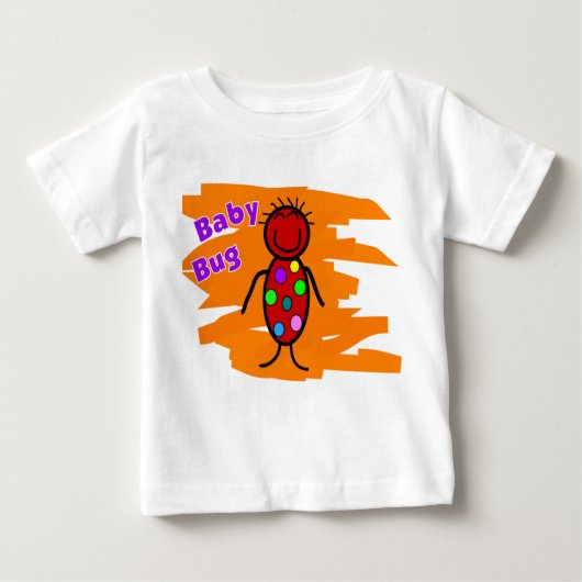 Baby Bug Baby T-Shirt-Schattig Bug Design (Voorkant)
