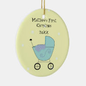 Baby Buggy Baby's Eerste Kerstmis Keramisch Ornament (Rechts)
