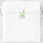 Baby Buggy Carriage Geslacht Onbekende vaders Vierkante Sticker (Tas)