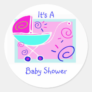 Baby Buggy Envelope Sticker Sjabloon