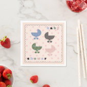 Baby Buggy Girl Baby shower Paper Napkins Servetten (Insitu)