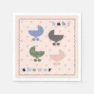 Baby Buggy Girl Baby shower Paper Napkins Servetten