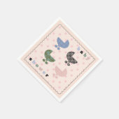Baby Buggy Girl Baby shower Paper Napkins Servetten (Hoek)