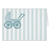 Baby Buggy-kaart (blauw) (Voorkant Horizontaal)