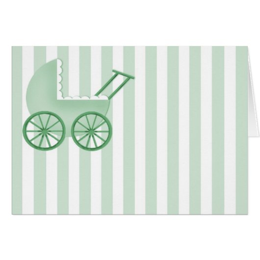 Baby Buggy-kaart (groen) (Voorkant Horizontaal)