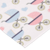 Baby buggy koets roze blauw Tafelkleed (Gekanteld)