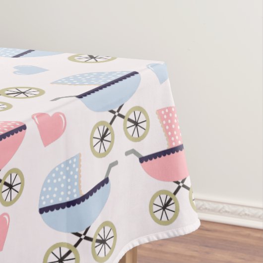 Baby buggy koets roze blauw Tafelkleed (Voorbeeld)
