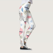 Baby Buggy Ooievaar Roze & Blauwe Olifant Leggings (Rechts)