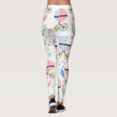 Baby Buggy Ooievaar Roze & Blauwe Olifant Leggings (Achterkant)