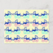  Baby Buggy Pattern Briefkaarten PC (Voorkant)