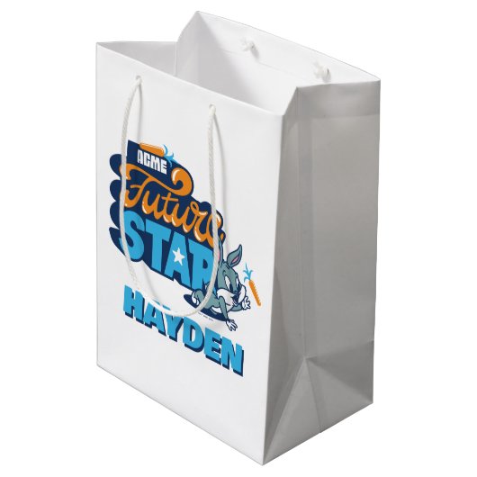 Baby BUGS BUNNY™ - Future Star Medium Cadeauzakje (Achterkant Gekanteld)