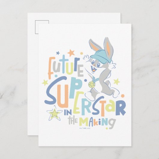 Baby BUGS BUNNY™ Future Superstar in training Briefkaart (Voorkant / Achterkant)