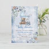 baby, buisjes en bloemen kaart (Staand voorkant)