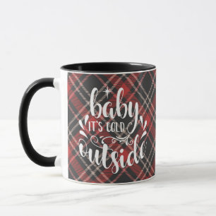 Baby buiten de Tartan Holiday Mok