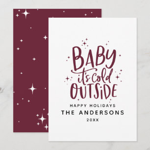 Baby buiten de typografie kerstvakantie save the date