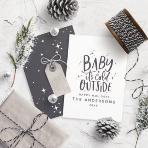 Baby buiten de typografie kerstvakantie save the date